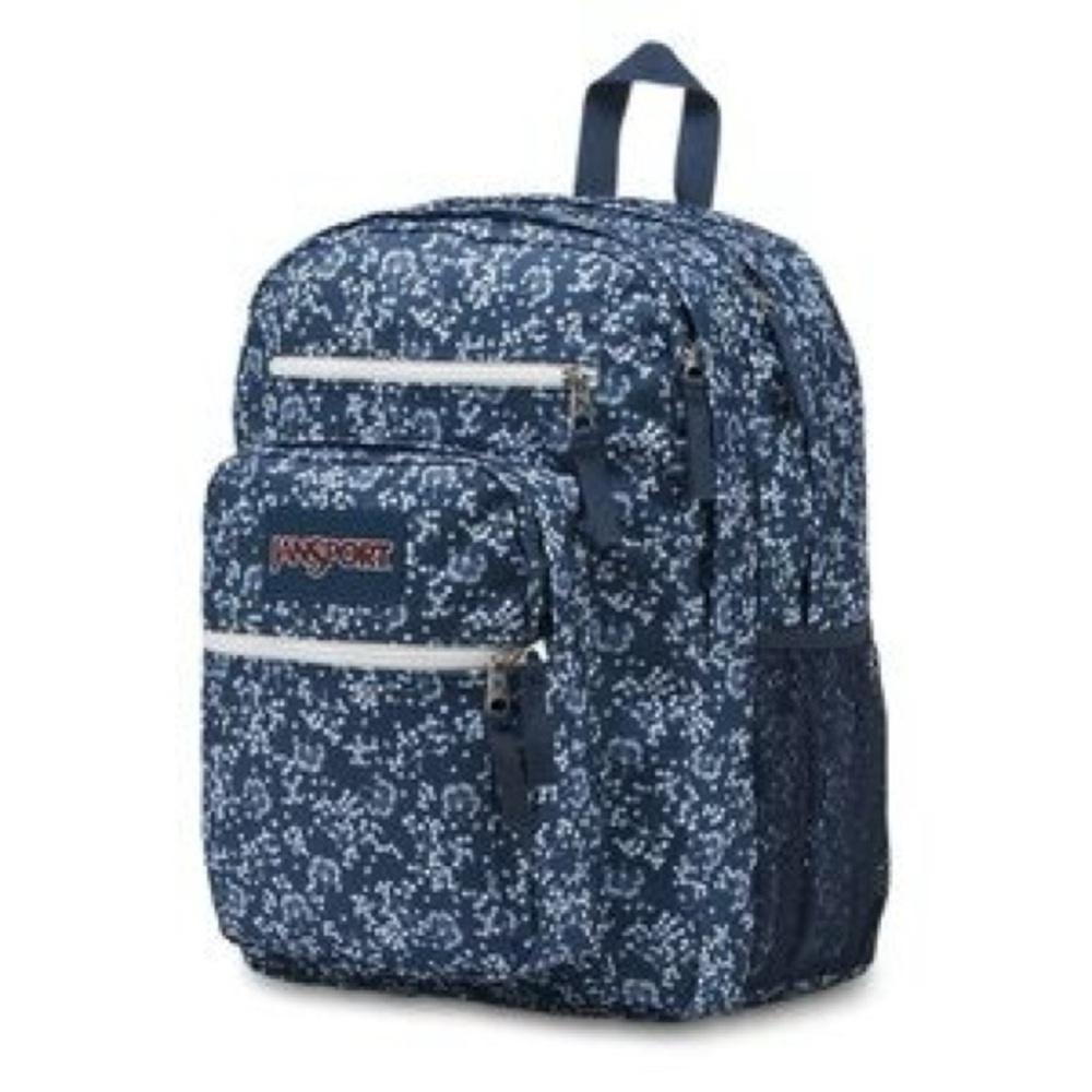 Jansport Large Navy and White Floral Backpack